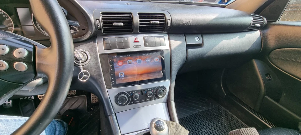 AUTORADIO ANDROID 11 NAVIGATORE PER MERCEDES BENZ CLASSE C W203 C220 C230 C240 - Immagine 4 di 4