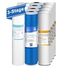 3-Stage 5 Micron 20"x4.5" Sediment PP GAC CTO Carbon Block Water Filter Big Blue