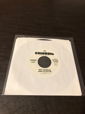 45 RPM VINYL RECORD - PROMO  COPY - RAY CHARLES - BORN TO LOVE ME