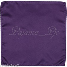 Deep Purple Solid Handkerchief Pocket Square Hanky Wedding