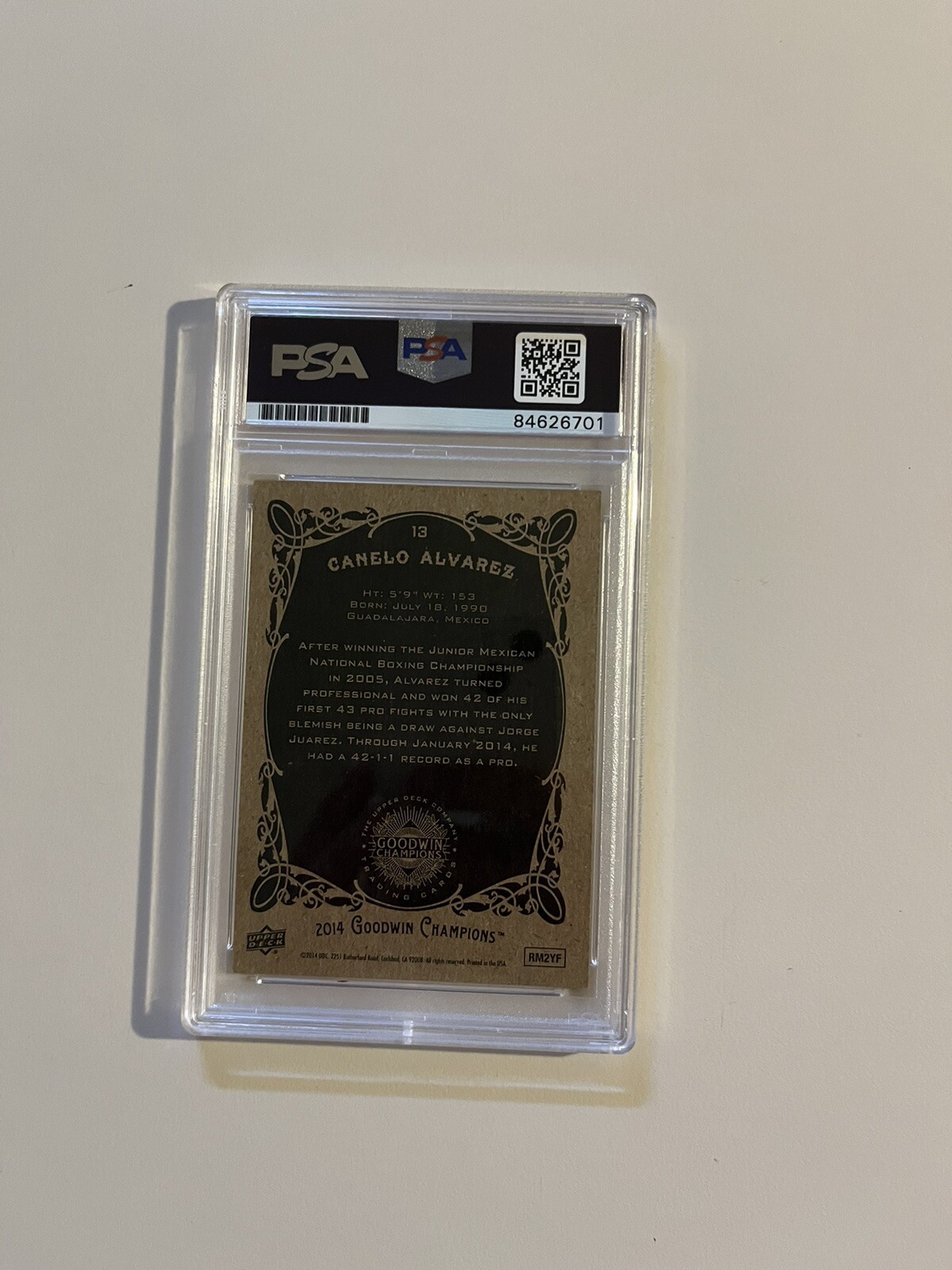 Canelo Alvarez Signed Card With PSA view 2
