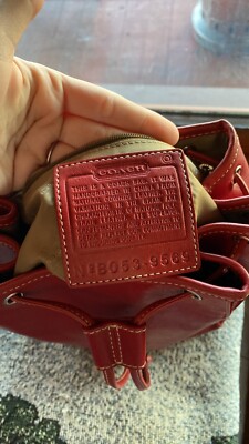 coach vintage 9569 red leather backpack | eBay display picture 3