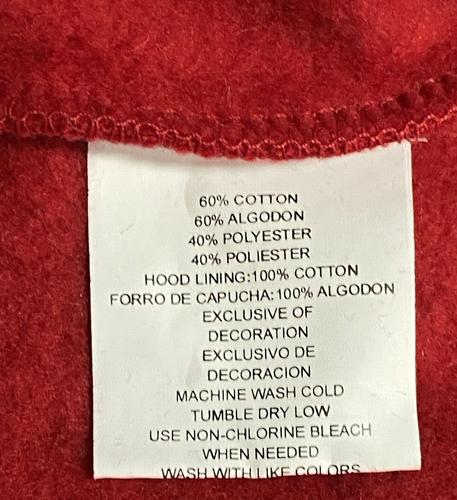 IZOD Sweatshirt Jacket Small 4 Boy Zip Hood Varsity Red Blue Logo Y2K Retro NOS - Picture 11 of 19