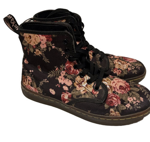 Dr. Martens Shoreditch Damenstiefel mit Blumenmuster Gr. US 7, UK 5. - Bild 1 von 12