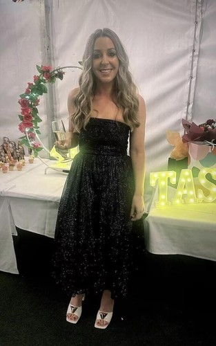 Vestido de graduación para mujer hasta el té sin tirantes formal noche fiesta vestidos con lazo - Imagen 92 de 150