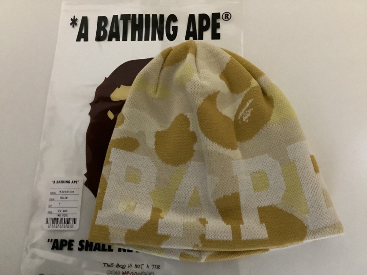 A BATHING APE シャーク ニット帽 abcカモ BAPE エイプ A BATHING APE シャーク ニット帽 abcカモ BAPE エイプ