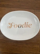 “Foodie” Ceramic serving tray