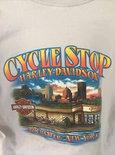 Harley Davidson Shirt Mens Large Short Sleeve RK Stratman CYCLESTOP ROCHESTOR NY