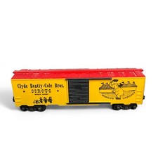 KMT Clyde Beatty Cole Bros. Circus Boxcar Train O Gauge Yellow
