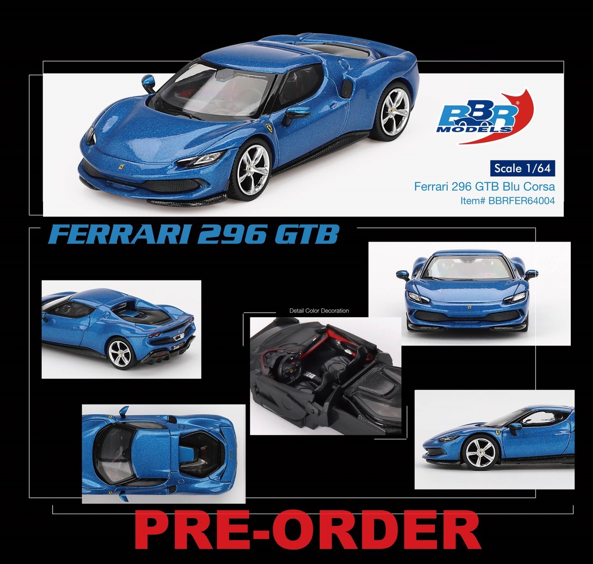 BBR 1/64 フェラーリ 296 GTB 北京ホビーショー限定 - ミニカー