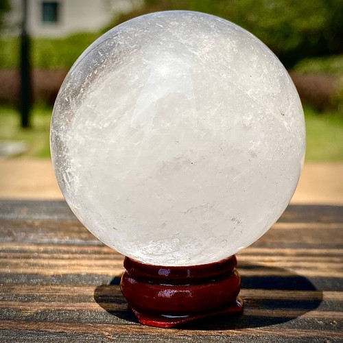 179G Natural White Crystal Clear Quartz Crystal Sphere Ball Healing - 第 3/13 張圖片