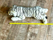 realistic white siberian tiger cub  2 Foot Long Stuffed Animal Plush  jumbo