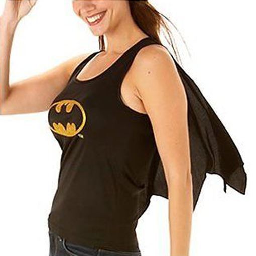 Batgirl Disfraz Capa Camiseta Mujer Fiesta Halloween Talla 12-14
