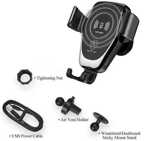 15W Car Wireless Charger Charging Automatic Mount Clamping Suction Phone Holder - Picture 8 of 19