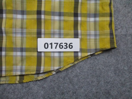 Marmot Shirt Mens Large Yellow Black Plaid Fish Outdoors Camping Button Up - Picture 9 of 9