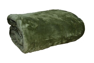 Olive Green Throw luxuriös groß / doppelt groß
