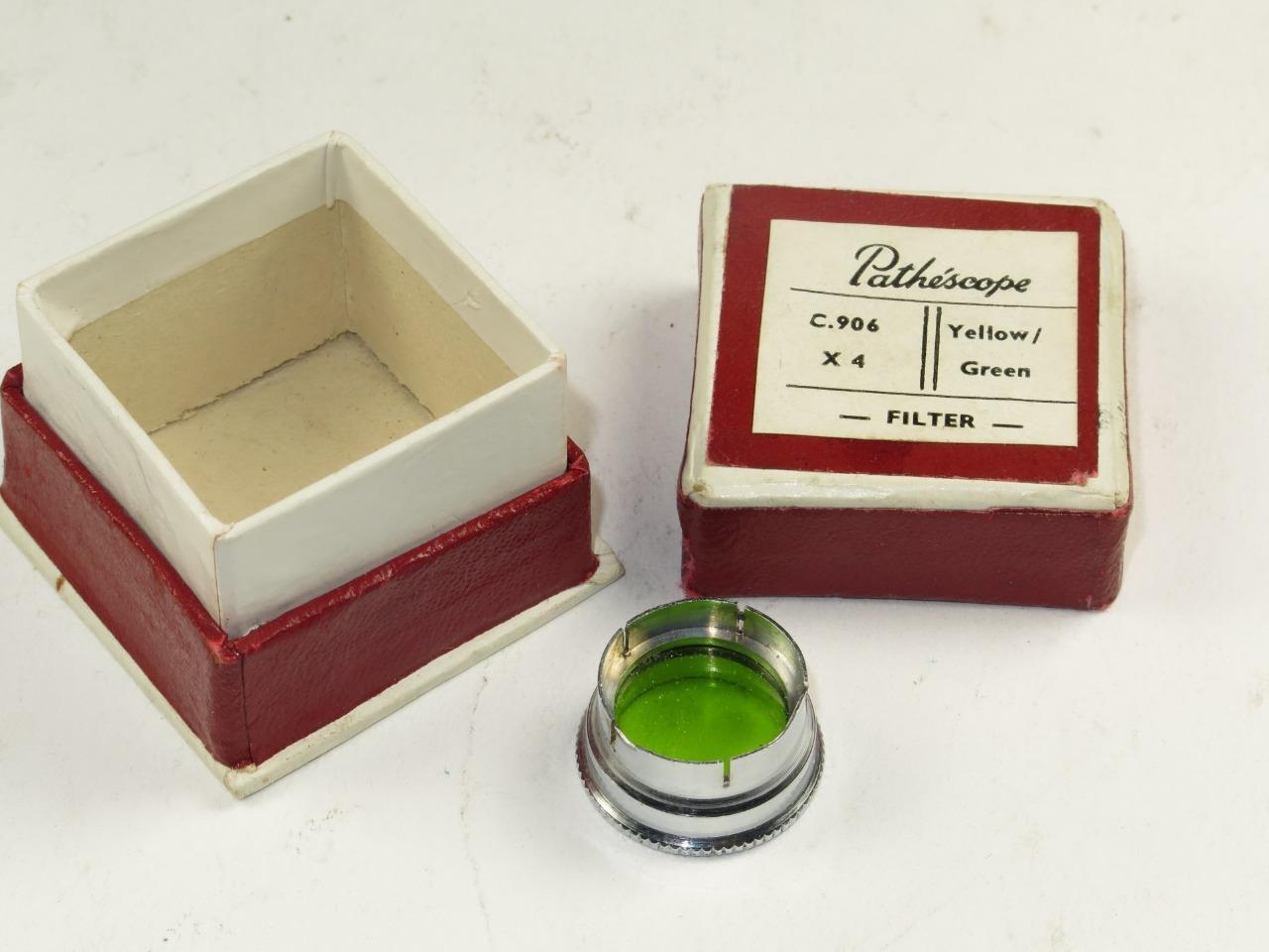 Filtre Pathéscope C.906 17mm Jaune/Vert Pour Caméra Vintage – En Boîte (pour Pièces)