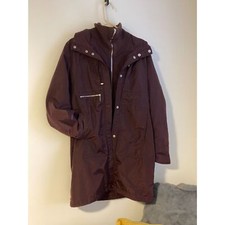 Brown Post Card Italy Parka Coat Jacket Size Us 8 Packable Hood