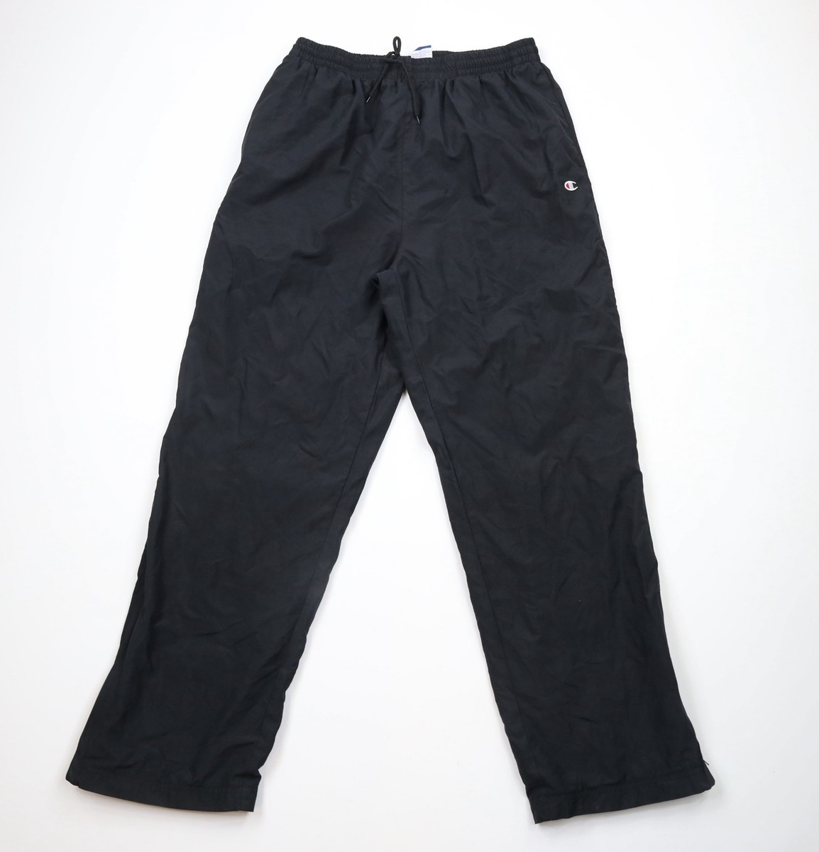 パンツ 90s A.P.C. Straight Slacks Vintage BLACK Vintage Adidas Pants Mens XL Jogger Baggy Black Windbreaker