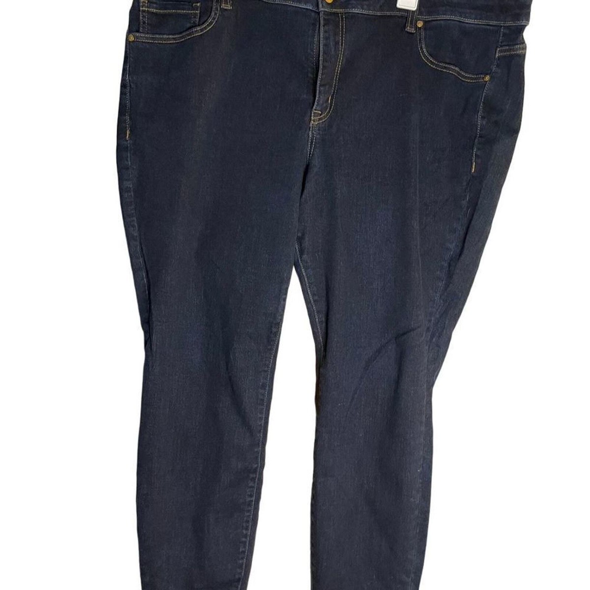 Lane Bryant Mid-Rise Skinny Jeans with Flex Magic Waistband, Blue