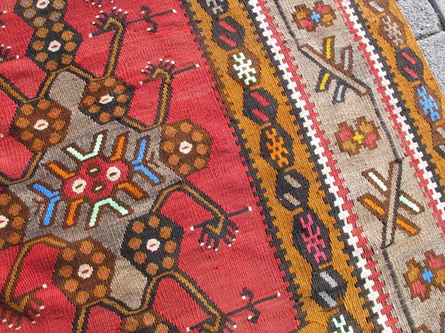 Vintage Turkish Kilim Rug Large Handmade wool Kelim Red Area Rug 6.5x13.5 - Picture 14 of 17