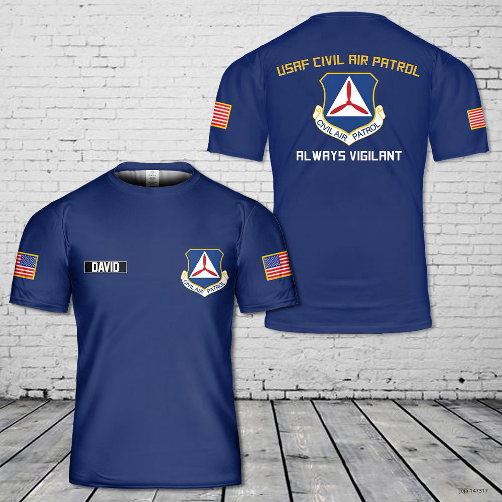 Custom Name USAF Civil Air Patrol T-Shirt Air Force Military Shirt All Size