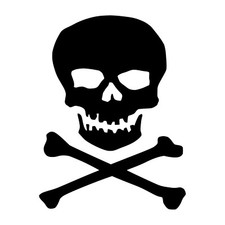Calcomanía de calavera compra 1 y obtén 1 calcomanía pirata gratis