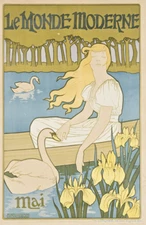 Le Monde Moderne Poster - Pillard Verneuil - May 1895 - Art Nouveau Reproduction