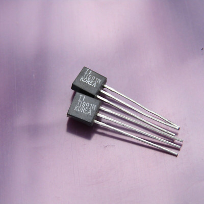 ( 2 PCS ) TIS91N  Texas Instruments PNP Silicon Planar Transistor AF Driver  NOS