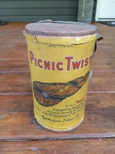 Vintage Picnic Twist Container EMPTY