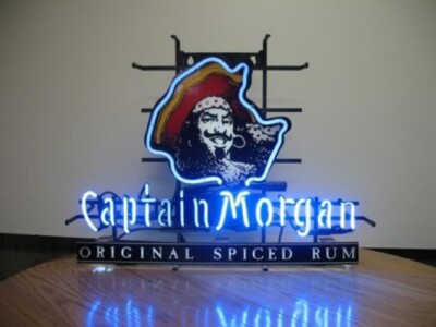 Captain Morgan Pirate Original Spiced Rum Neon Sign 20''x16'' Lamp Bar Light Z357