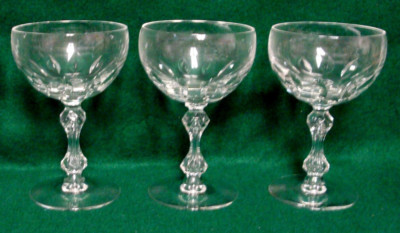 Tiffin EMPIRE (ESSEX) 5-3/8'' Champagne Glasses SET OF THREE More Available BEST