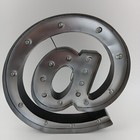 Silver Wall Hanging Display Decoration Battery Operated @ Sign With Lights