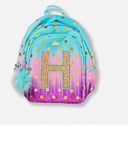 NWT Justice Ombré Foil Dot Backpack . Letter “H” Last One! eBay