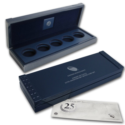 2011 American Eagle 25th Anniversary Silver Coin Set Box w/COA All OGP (No Coin)