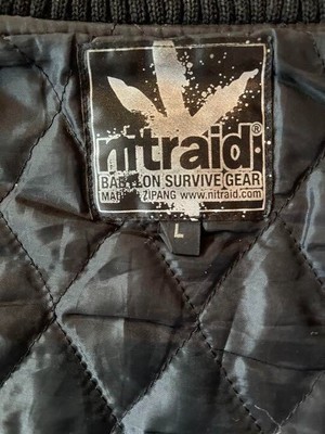 Nitraid Underground Baseball Stadium Jacket Logo Black 22M Men L 
