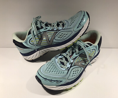New Balance (W860WB7) 860v7 Ozone Blue Lime Glo Women's Running Shoes  Size 10