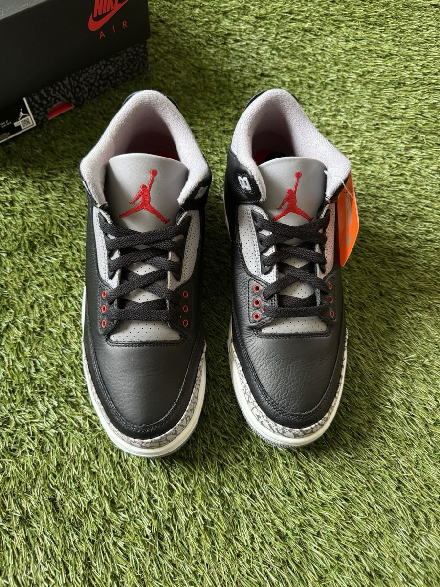 Size 9 - Air Jordan 3 Retro OG 2024 Black Cement for sale online