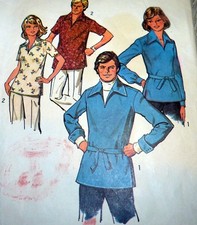 LOVELY VTG 1970s SHIRT Sewing Pattern 16/38