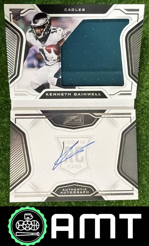 Kenneth Gainwell Jersey Auto Booklet 2021 Panini Playbook 30/299 Eagles RC