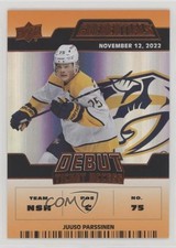 2022 Upper Deck Credentials Debut Ticket Access Orange /149 Juuso Parssinen 1pa