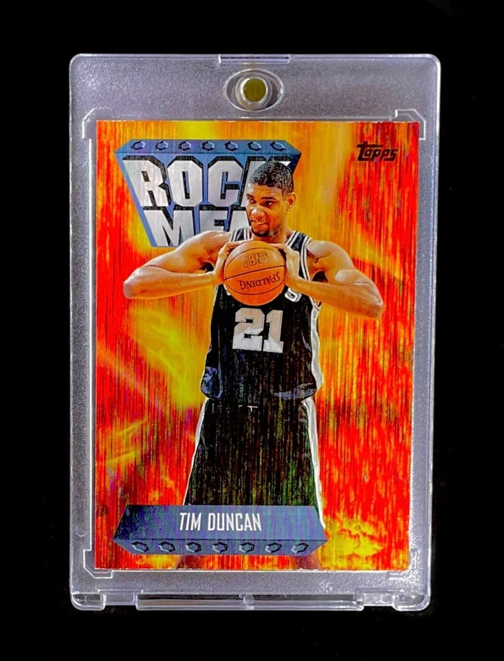 TIM DUNCAN красный золотой мерцающий рефрактор голографический Topps вставить не автоматический - шпоры - Изображение 2 из 4