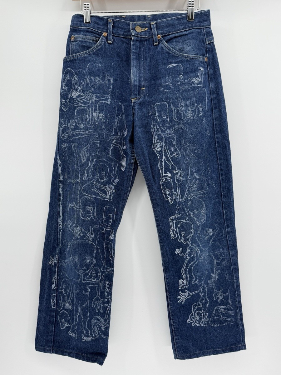 Lee Jeans 30x30 Vintage Custom Art Dark Wash Denim Pants Menswear