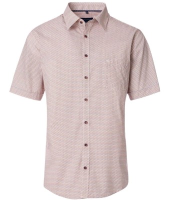Casa Moda Mens Short Sleeve Shirt Comfort Fit Red/Blue