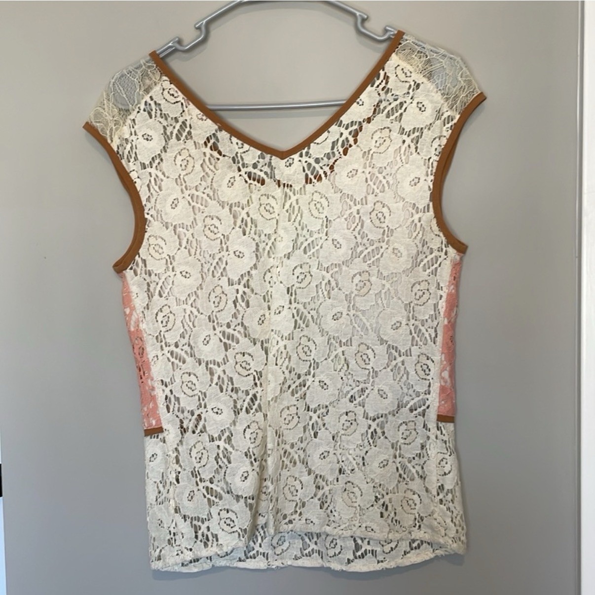 Anthropologie Patchwork Lace Shell Small - image 8