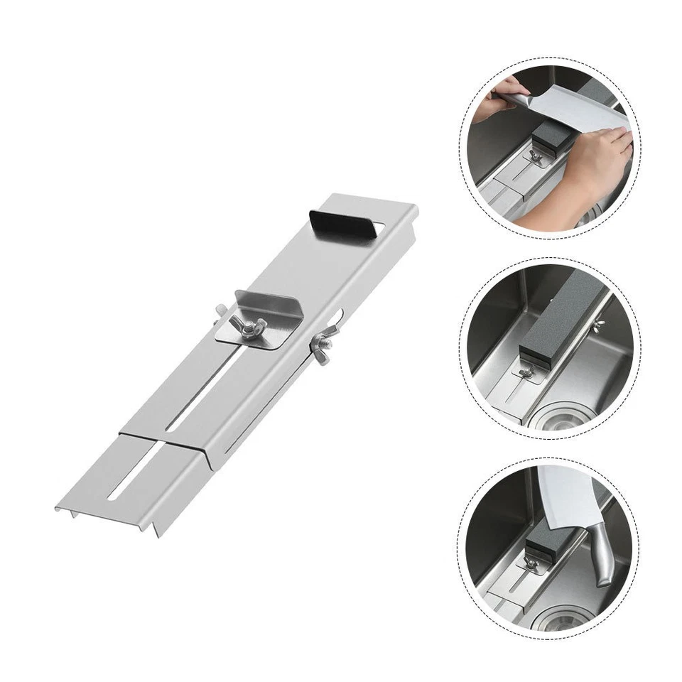 Stainless Steel Fixed Rack Adjustable Whetstone Bracket Useful Supporter for