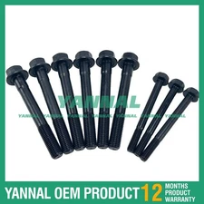 9 pcs Cylinder Head Bolt 129350-01200 129350-01230 for Yanmar 3D84-1 Engine