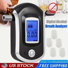 Alcohol Breathalyzer Police Digital Breath Analyzer Tester LCD Test Detector NEW