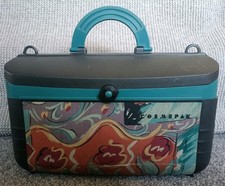Vintage CosmePak Caboodle Travel Storage Makeup Organizer Case w/ Mirror 80's 