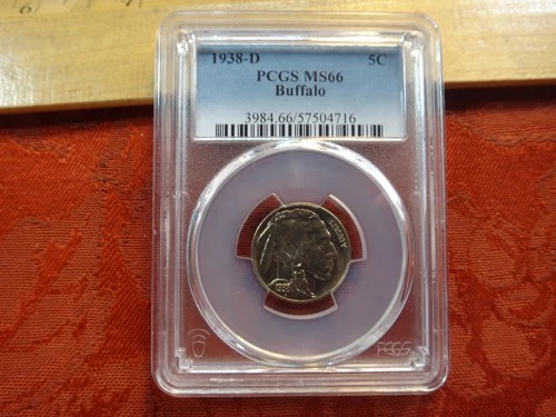 1938-D United States Buffalo Nickel 5c PCGS Graded MS66 - Free S&H USA